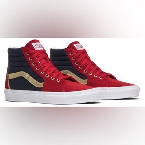 Vans Sk8-Hi Marvel Captain Marvel/ Wonder Woman Sneakers Men’s 6.5 Women’s 8